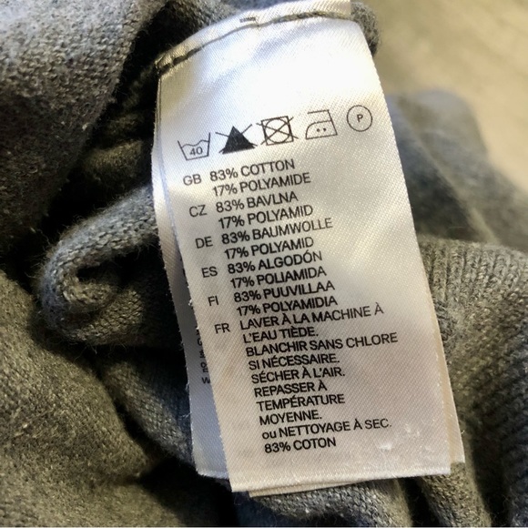 H&M Women’s Basics Grey V-Neck Fitted Long Sleeve Sweater - Small - Picture 10 of 13